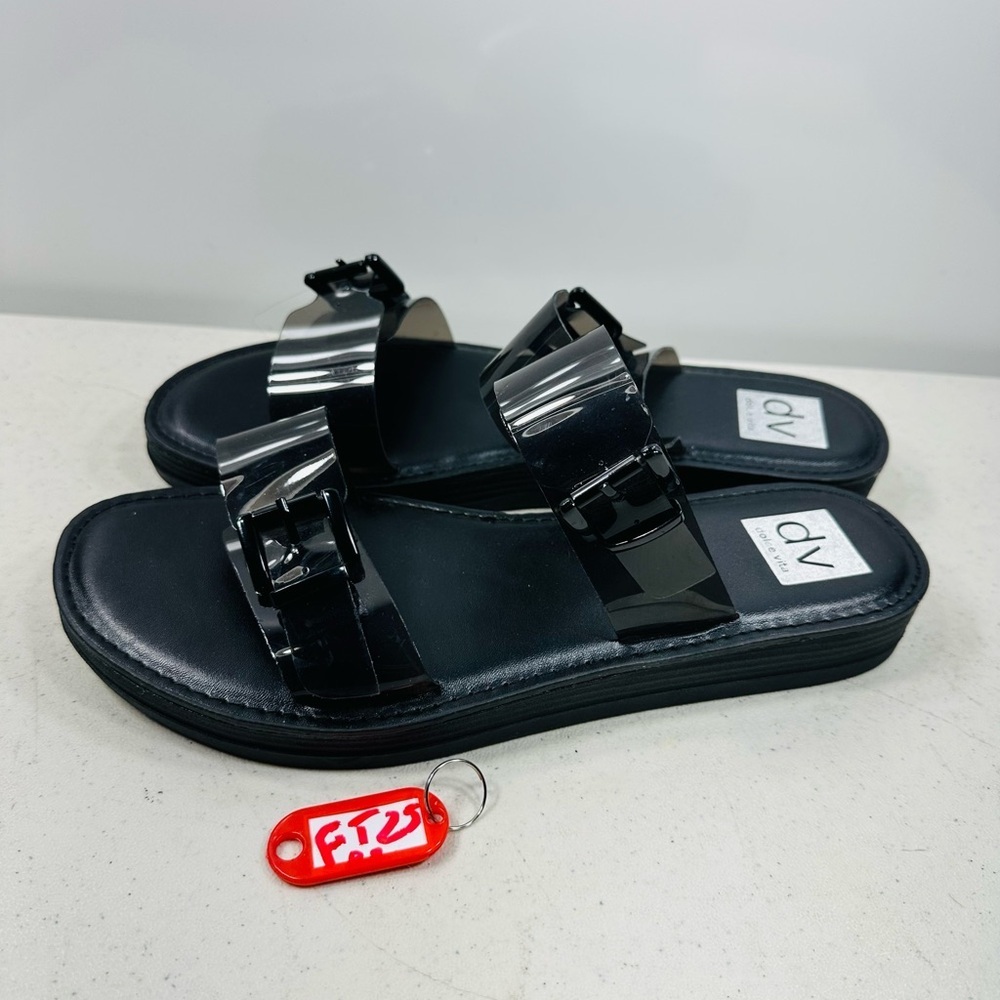DV Dolce Vita Strappy Buckle Sandal Women's Black Size US 10 New